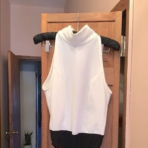 Backless white bodysuit